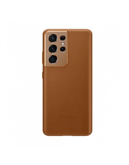 Samsung S21Ultra Leather Cover Brown