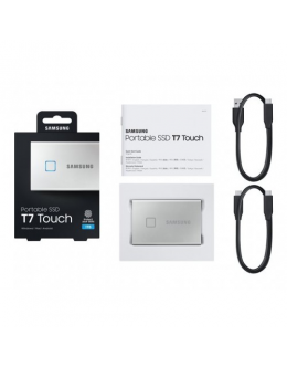 SAMSUNG Portable SSD T7 Touch 1TB extern USB 3.2 Gen.2 black silver