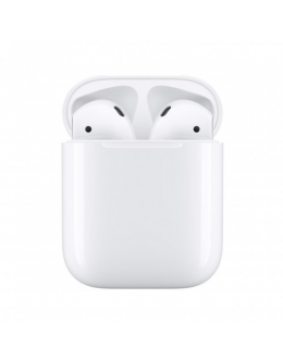 Блутут слушалки-тапи Apple AirPods 2Gen, с докинг кутийка, Wireless, Бели