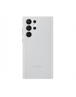 Samsung S22 Ultra G908 Leather Cover Light Gray