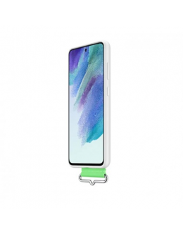 Samsung S21FE Silicone Cover with Strap White