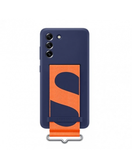 Samsung S21FE G990 Silicone Cover with Strap Navy